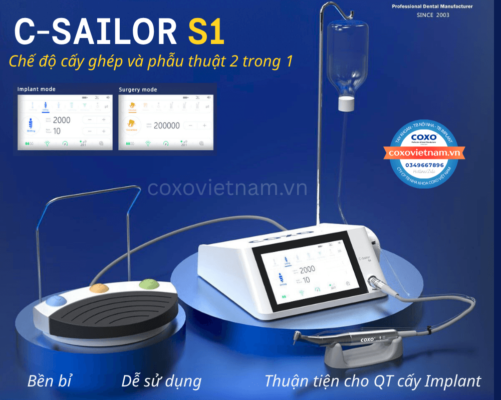 Máy cắm implant COXO C-Sailor S1 11
