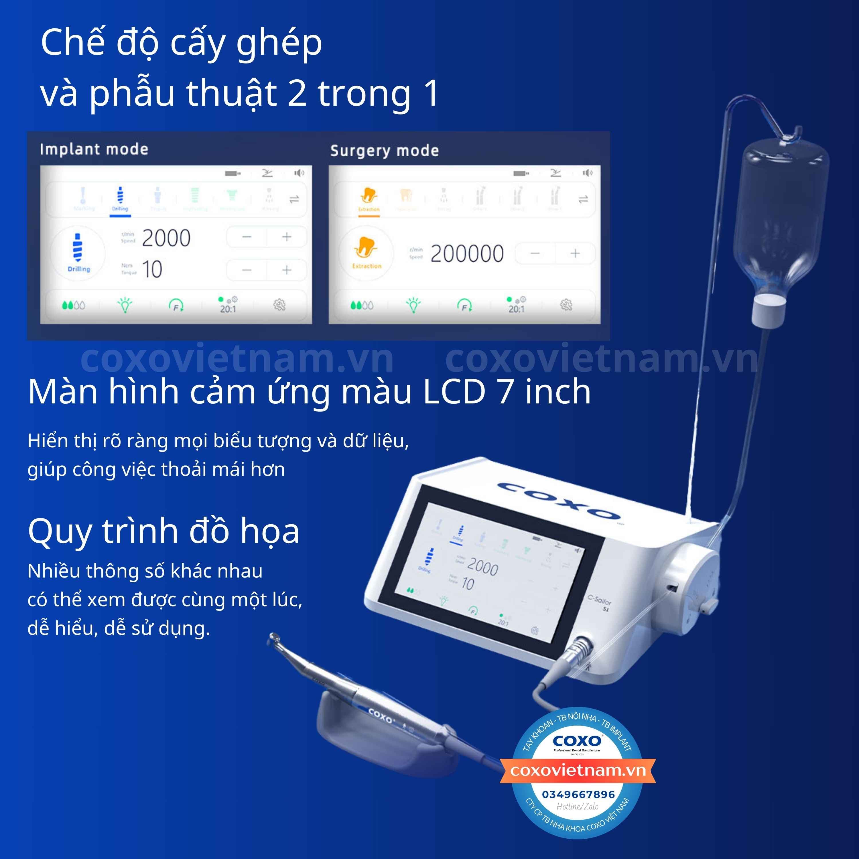 Máy cắm implant COXO C-Sailor S1 5