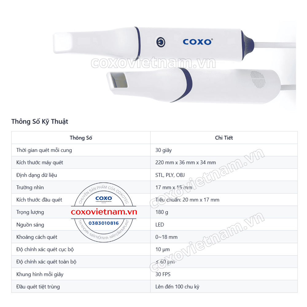 Máy scan trong miệng COXO DL-300P 12
