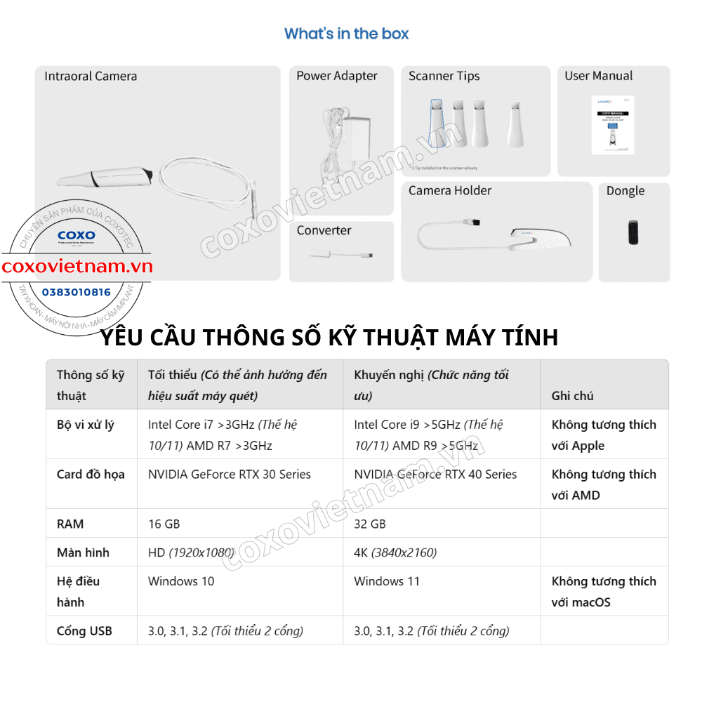 Máy scan trong miệng COXO DL-300P 13
