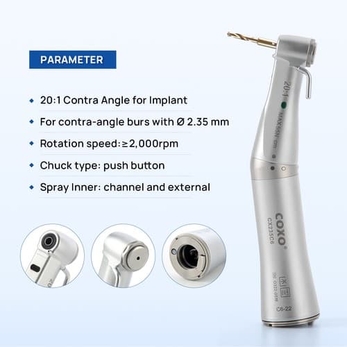 Tay khoan cắm implant COXO có đèn CX235C6 (C6-22) 3