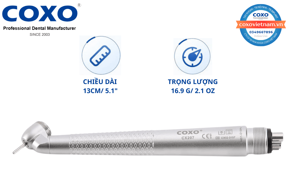 Tay khoan nhanh COXO chếch 45 độ không đèn 3